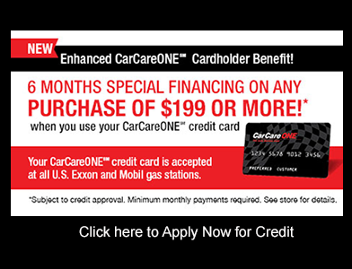 Apply for the CarCareONE Credit Card and Receive 6-Months Special Financing